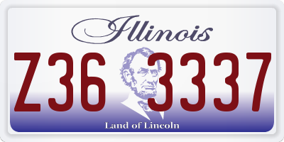 IL license plate Z363337