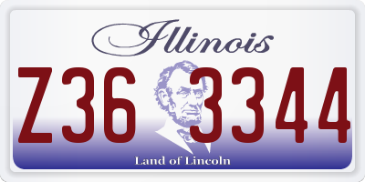 IL license plate Z363344