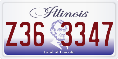 IL license plate Z363347