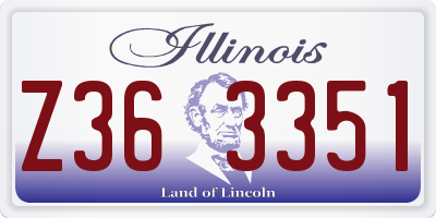 IL license plate Z363351