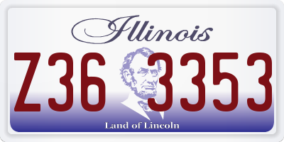 IL license plate Z363353
