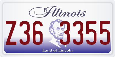 IL license plate Z363355