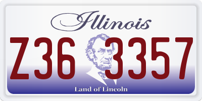 IL license plate Z363357