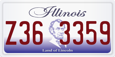 IL license plate Z363359