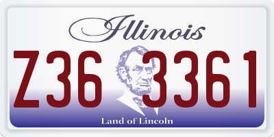 IL license plate Z363361