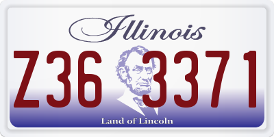 IL license plate Z363371