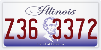 IL license plate Z363372