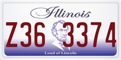 IL license plate Z363374