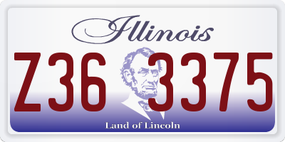 IL license plate Z363375