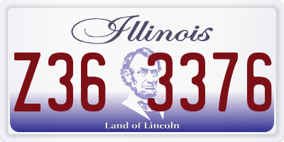 IL license plate Z363376