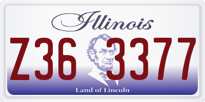 IL license plate Z363377