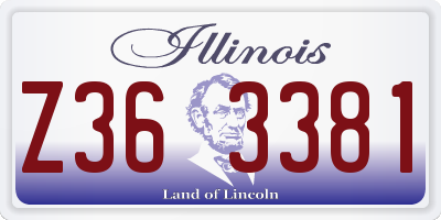 IL license plate Z363381