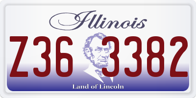 IL license plate Z363382