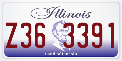 IL license plate Z363391