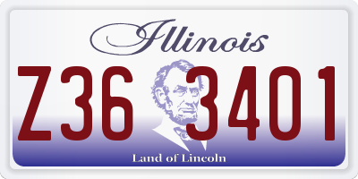 IL license plate Z363401