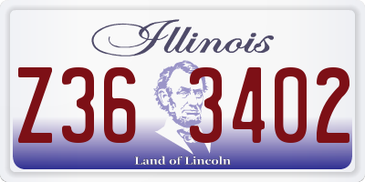 IL license plate Z363402