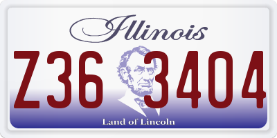 IL license plate Z363404