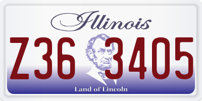 IL license plate Z363405