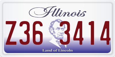 IL license plate Z363414