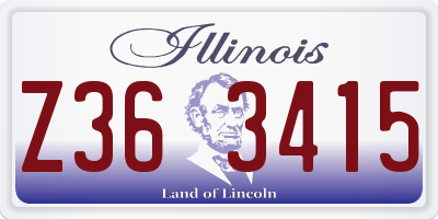 IL license plate Z363415