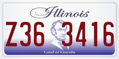 IL license plate Z363416