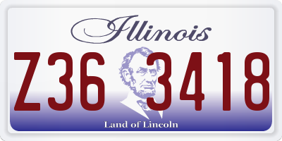 IL license plate Z363418