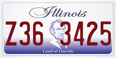IL license plate Z363425