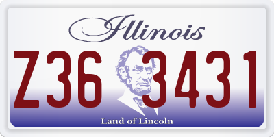 IL license plate Z363431