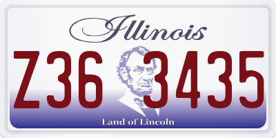 IL license plate Z363435