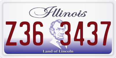 IL license plate Z363437