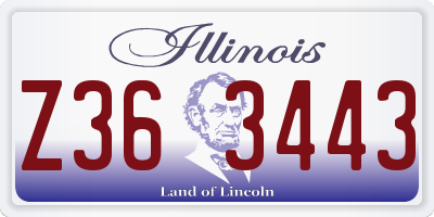 IL license plate Z363443