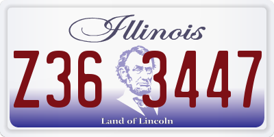IL license plate Z363447