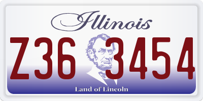 IL license plate Z363454
