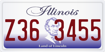 IL license plate Z363455