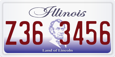 IL license plate Z363456
