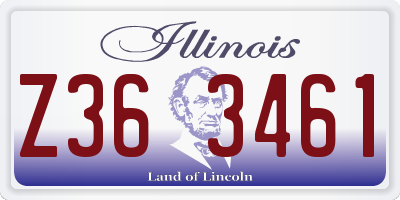 IL license plate Z363461