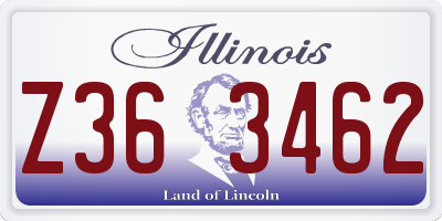 IL license plate Z363462
