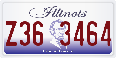 IL license plate Z363464