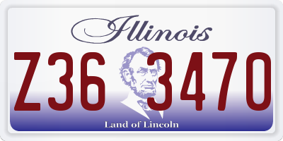 IL license plate Z363470