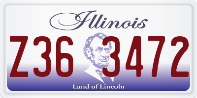 IL license plate Z363472