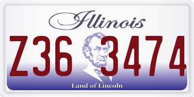 IL license plate Z363474