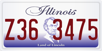 IL license plate Z363475