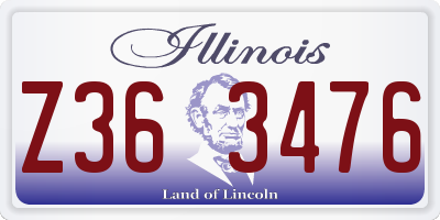 IL license plate Z363476