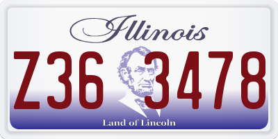 IL license plate Z363478