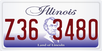 IL license plate Z363480