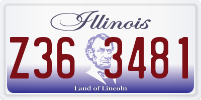 IL license plate Z363481