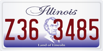 IL license plate Z363485