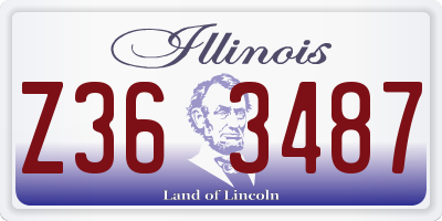 IL license plate Z363487