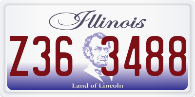 IL license plate Z363488