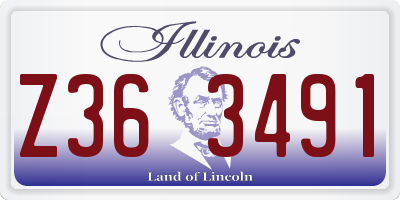 IL license plate Z363491